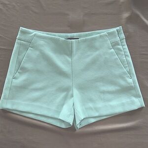 Banana Republic Tiffany Blue Aqua Shorts Textured Fabric 3.5” Inseam Side Zip